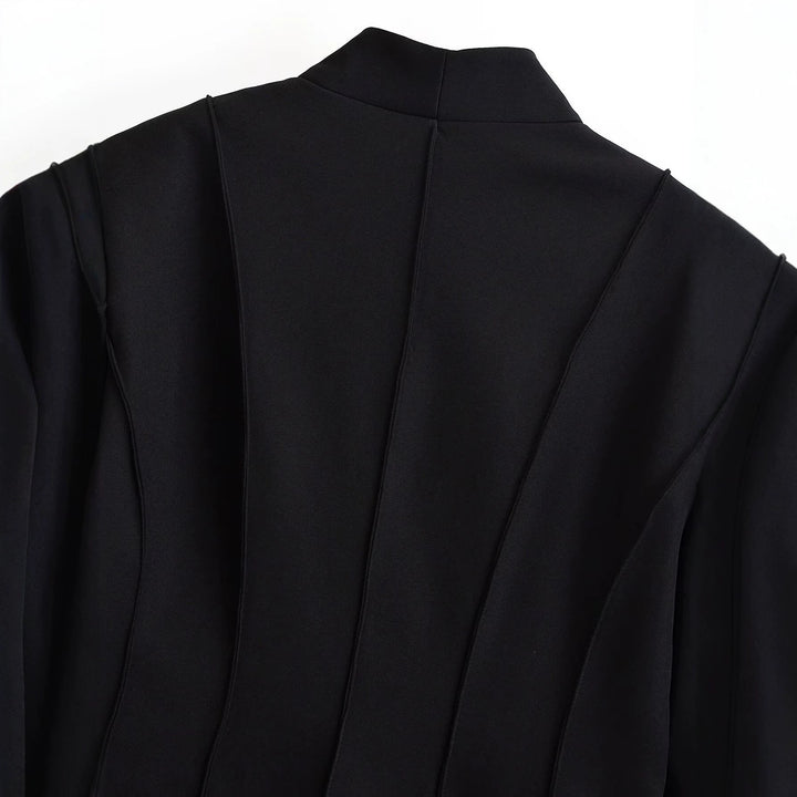 Damen Taillierter Blazer mit Schalkragen, verdeckter Knopfleiste und Pattentaschen Drune