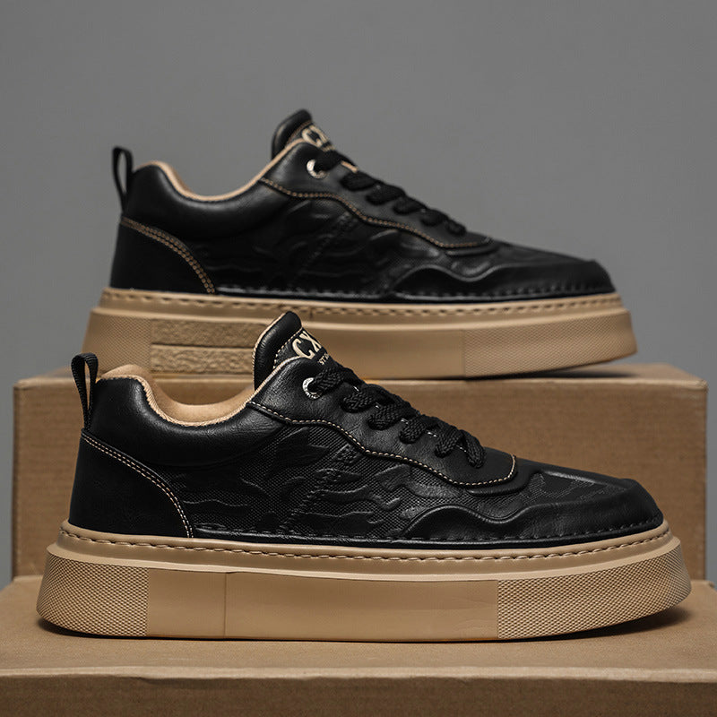 Unisex Plateausneaker mit geprägtem Obermaterial und extrahoher Platformsohle Drune