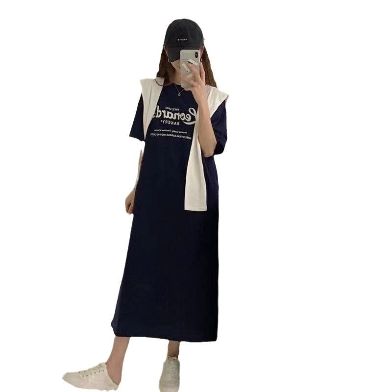 Damen Casual Lounge-Kleid mit grafischem Druck und bequemem Schnitt