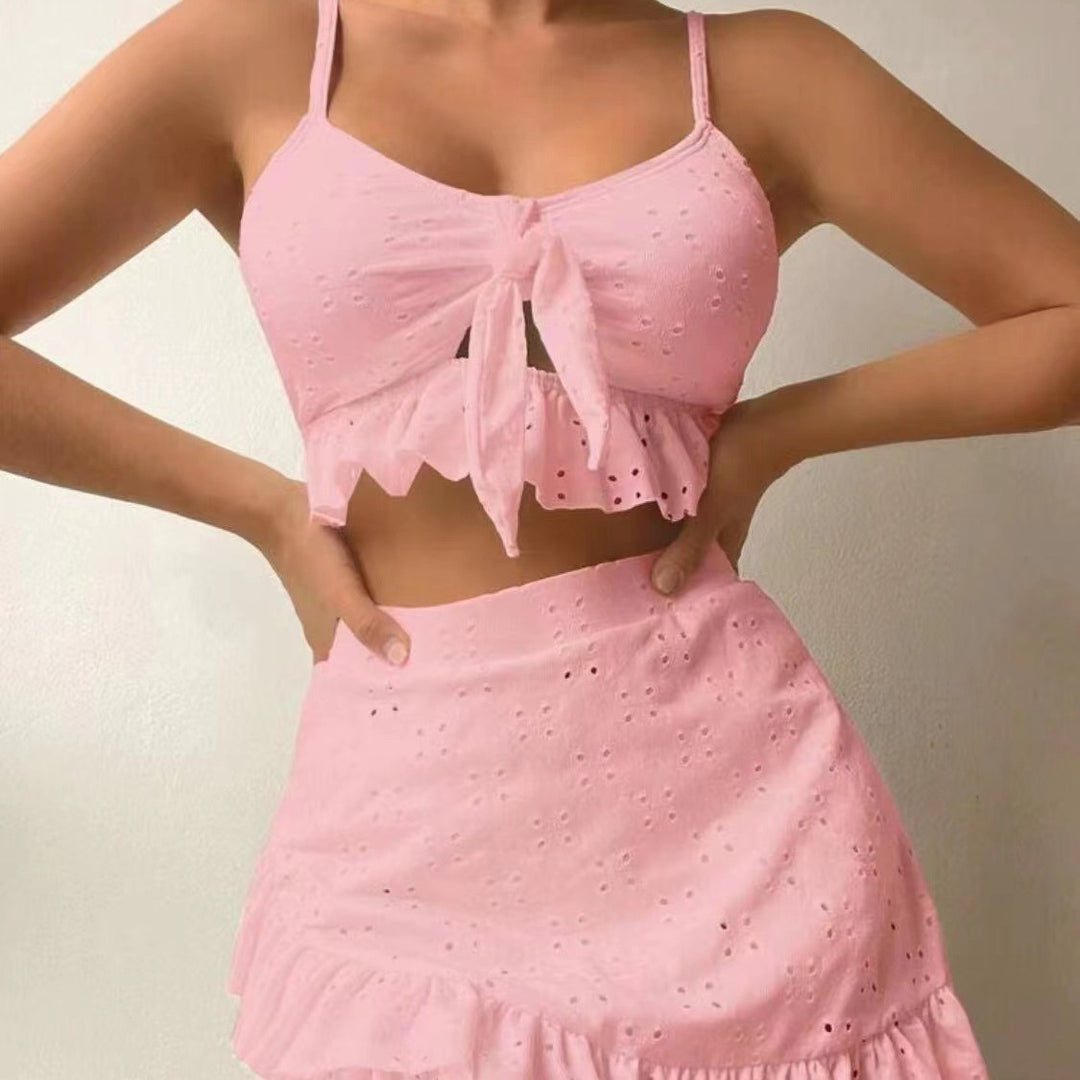 Damen Crop-Top und Rock Set Drune
