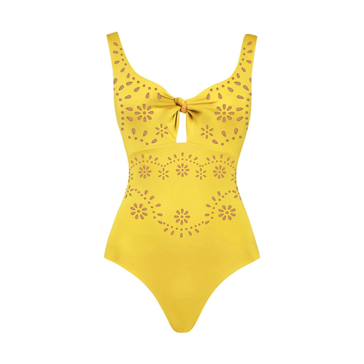 Damen Badeanzug und Rock-Set mit floralem Cut-Out Design Drune