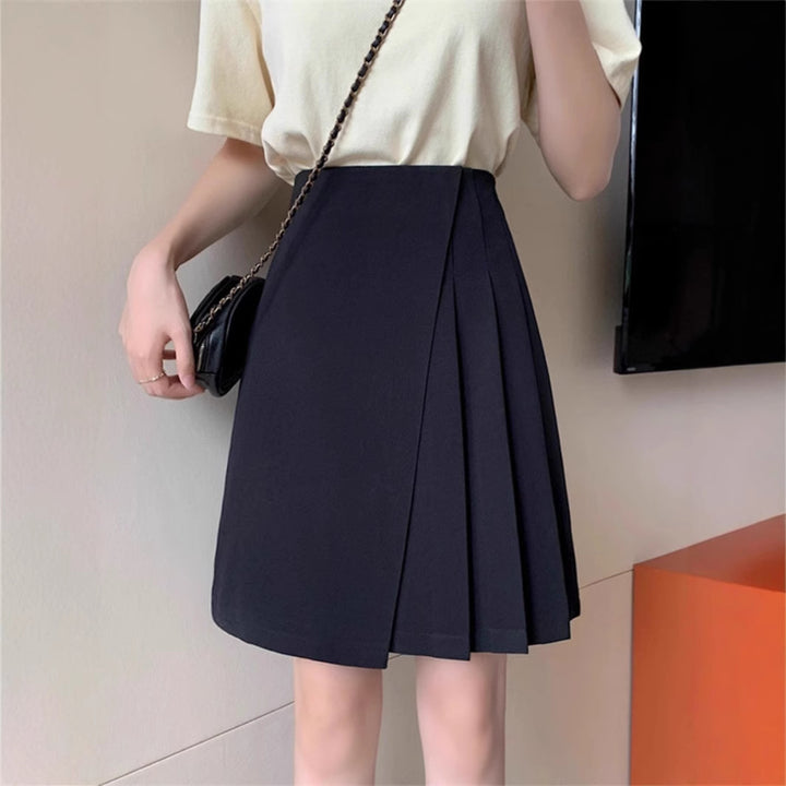 Damen Plissierter Minirock mit hoher Taille Drune