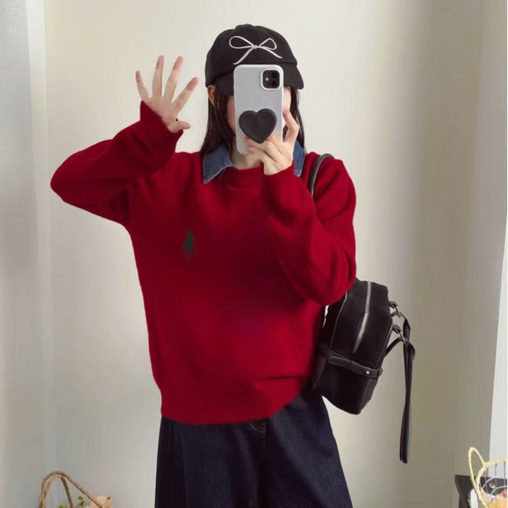 Damen legerer Pullover mit hochwertiger Strickstruktur Drune