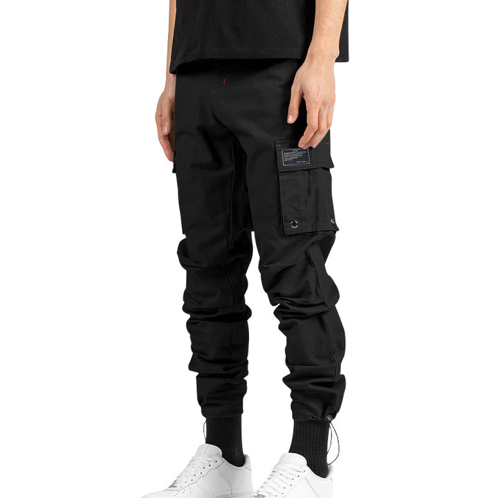 Herren nan urban-utility Cargo-Joggerhose mit verstärkten Klappentaschen, D-Ring-Details und elastischem Knöchelabschluss Drune