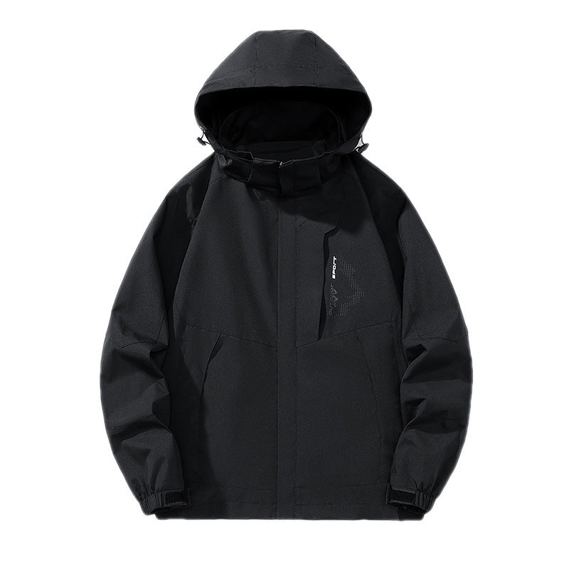 Herren Leichte Kapuzen-Softshelljacke mit winddichter Membran und minimalistischem Urban‑Schnitt Drune