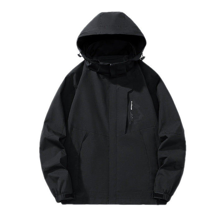 Herren Leichte Kapuzen-Softshelljacke mit winddichter Membran und minimalistischem Urban‑Schnitt Drune