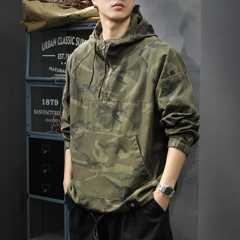 Herren Cargoweatherjacke mit praktischen Taschen und Kordelzug Drune