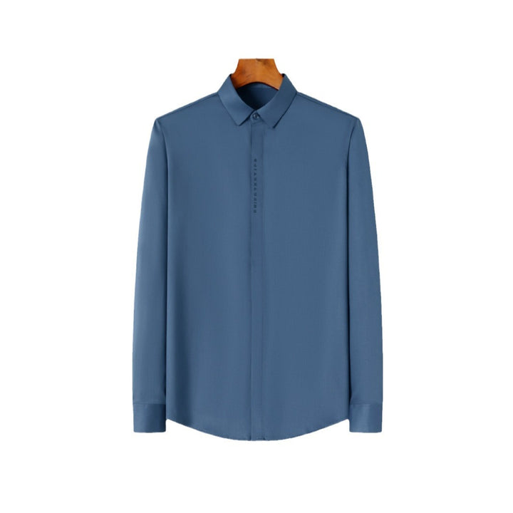 Herren Elegantes Langarmhemd aus hochwertigem, atmungsaktivem Gewebe Drune