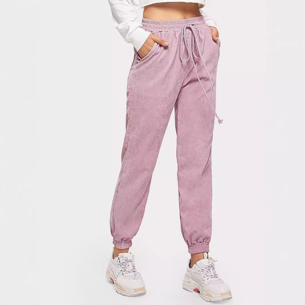 Damen Sweatpants mit elastischem Bund und praktischen Seitentaschen Drune