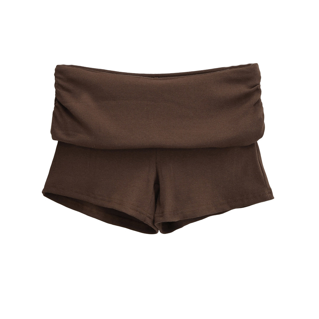 Damen Sportliche Jersey-Shorts mit breitem Bündchen Drune