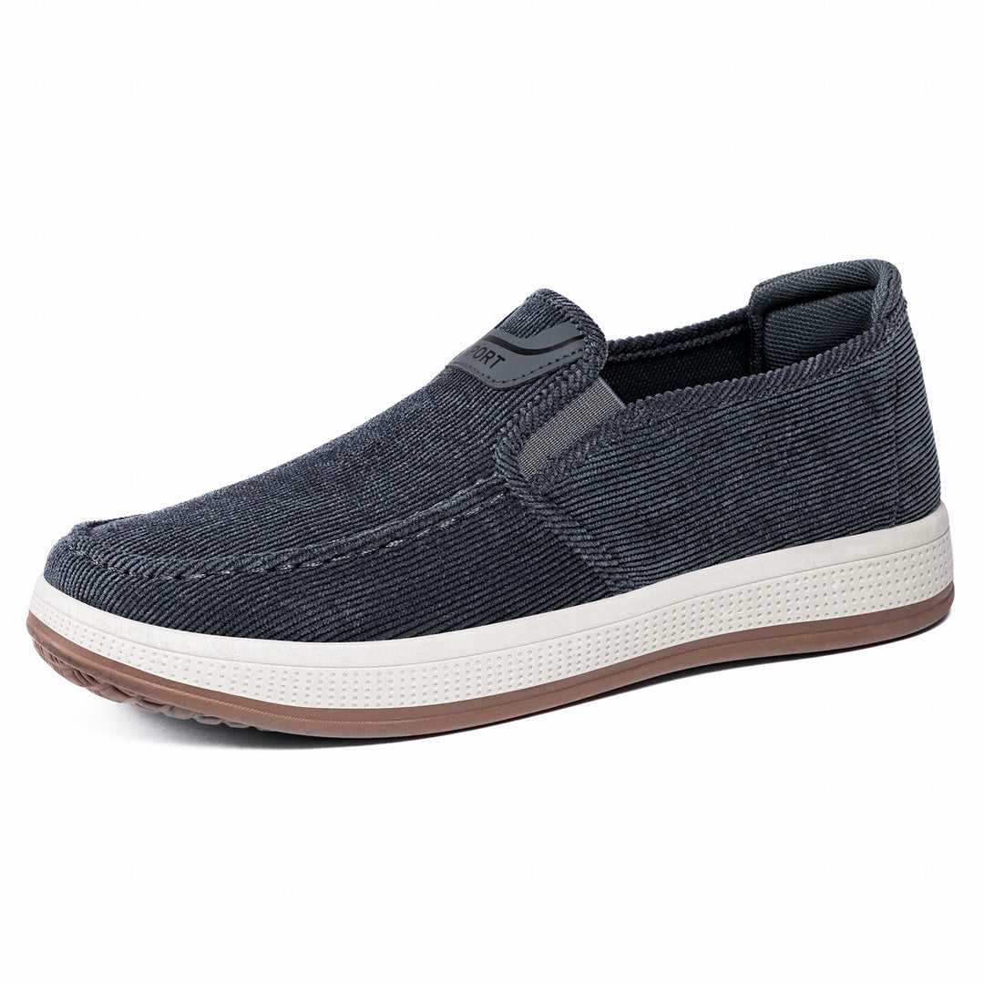 Herren nan Cord-Slipper-Sneaker mit elastischem Einstieg, gepolsterter Innensohle und griffiger Gummilaufsohle Drune