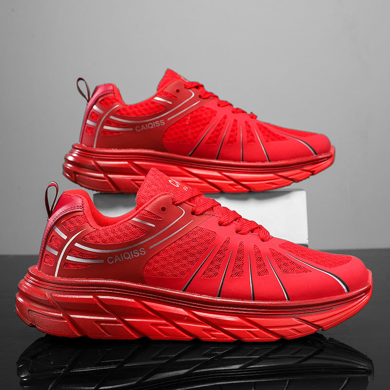 Herren Stabilitäts-Laufschuhe mit keilförmiger Energierückführungssohle und nahtlosem Mesh-Upper Drune