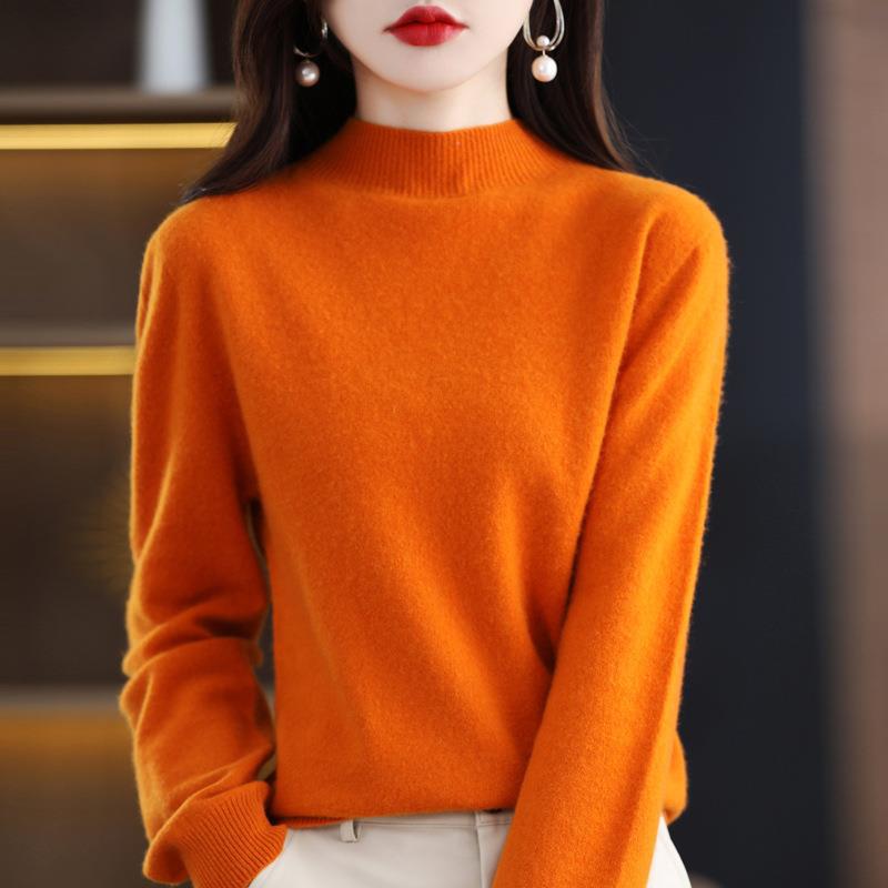 Damen Ultraleichter Mockneck-Feinstrickpullover in Kaschmir‑Optik Drune