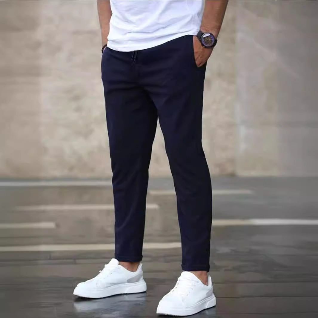 Herren lässige Freizeithose mit elastischem Bund und praktischen Taschen Drune