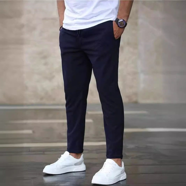Herren lässige Freizeithose mit elastischem Bund und praktischen Taschen Drune