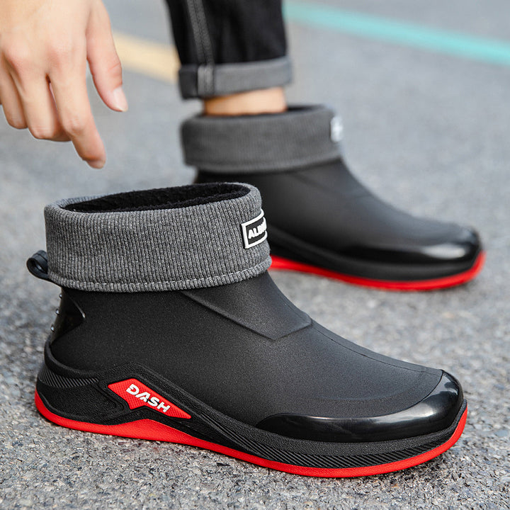 Herren wasserdichte gefütterte Kurzstiefelette mit rutschfester Profilsohle Drune