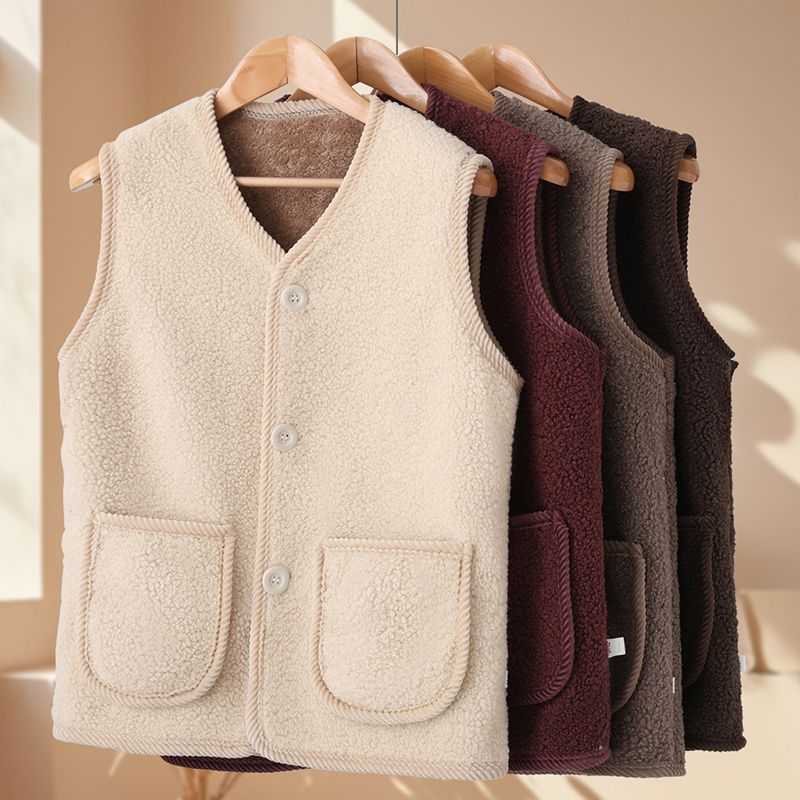 Damen Kuschelige Weste aus Teddyfleece Drune