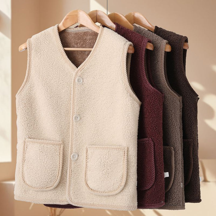 Damen Kuschelige Weste aus Teddyfleece Drune