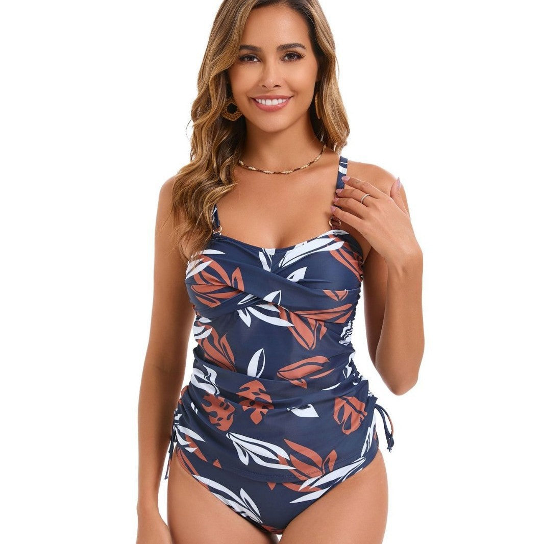 Damen Eleganter Badeanzug mit variablen Raffung Drune