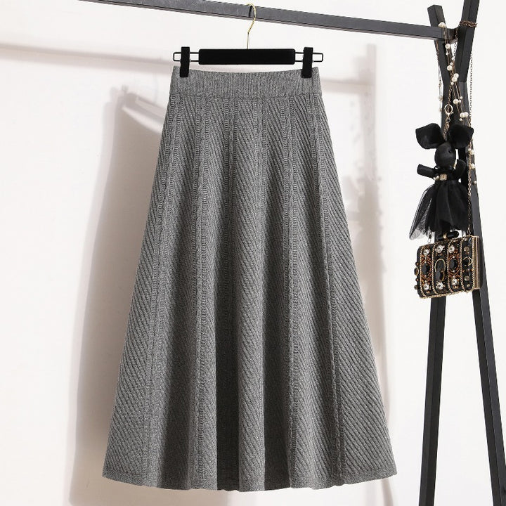 Damen Eleganter, schwingender Strickrock Drune