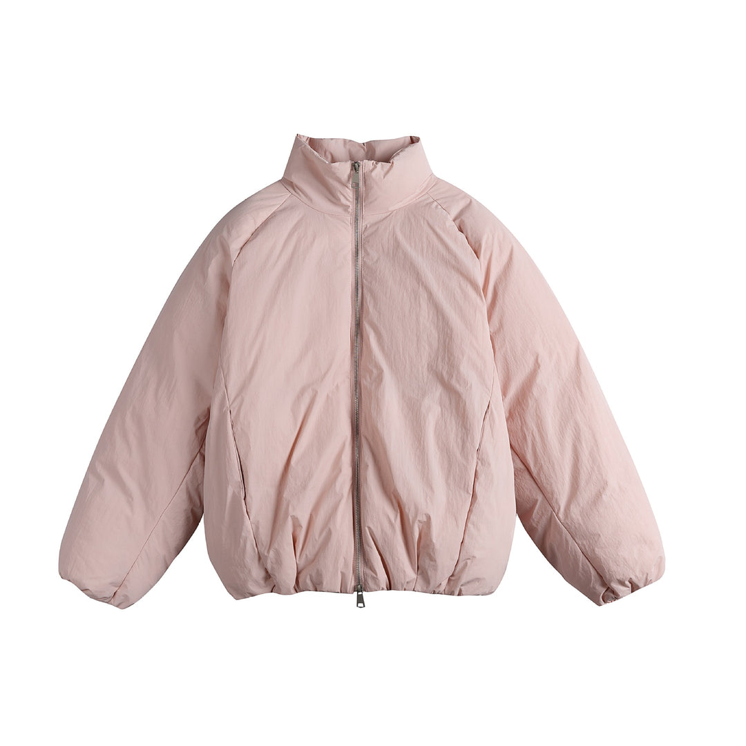 Unisex Oversize Steppjacke mit hohem Stehkragen und Zweiwege-Reißverschluss Drune