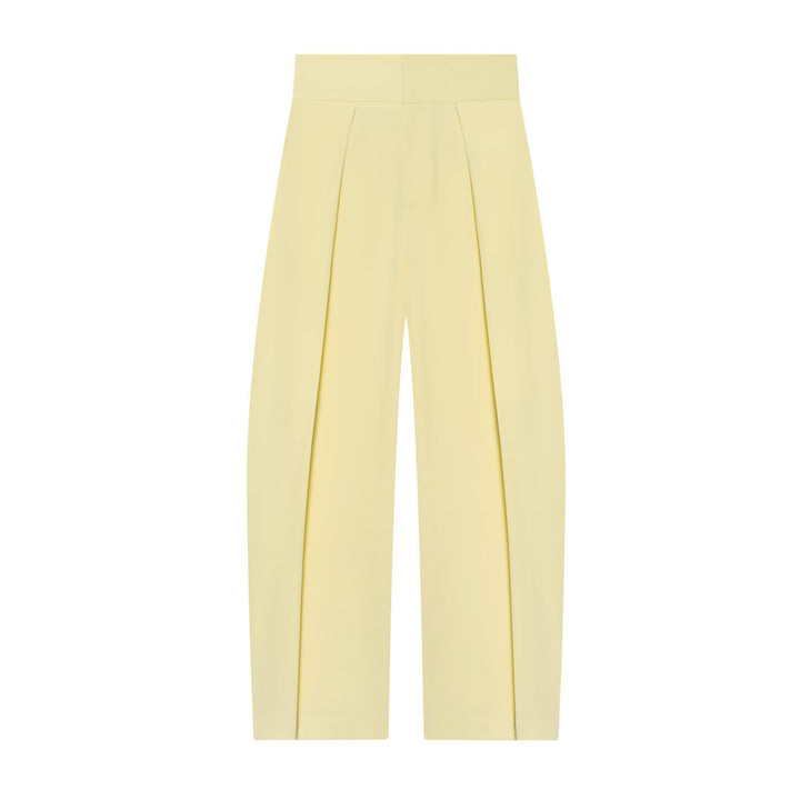 Damen Hochtaillierte Plissée-Hose mit weitem Bein und markanten Vorderfalten Drune