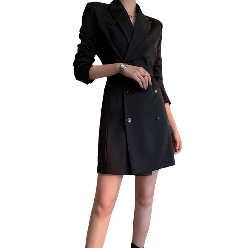 Damen Eleganter Blazer-Rock-Kleid Drune