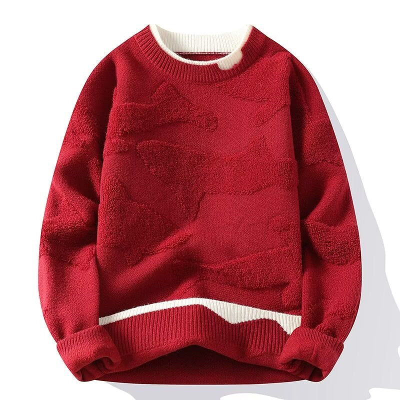 Damen Sportlicher Grobstrickpullover Drune