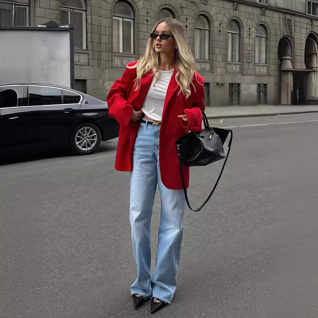 Damen Oversized Blazer mit lässigem Schnitt Drune