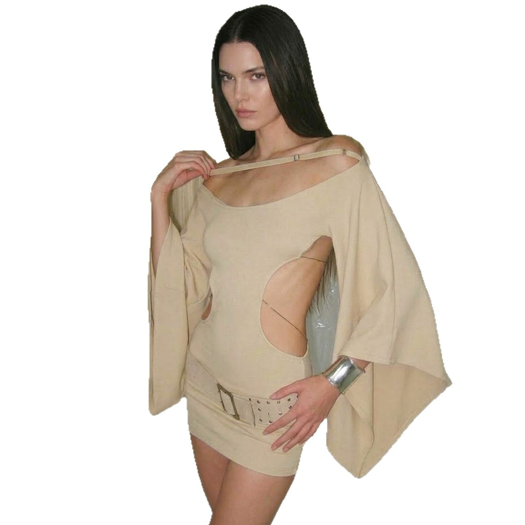 Damen Kleid mit off-shoulder Design und raffinierten Cut-Out-Details Drune