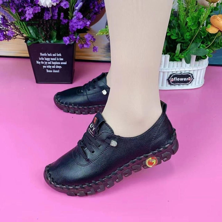 Damen nan flexible faltbare Freizeitsneaker mit stoßdämpfender Profilsohle Drune