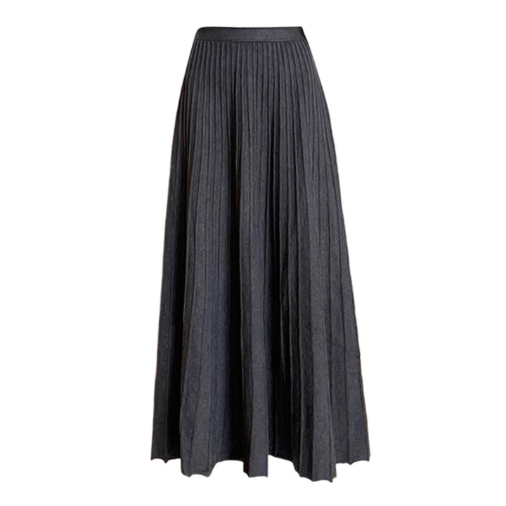 Damen Langer plissierter Rock Drune