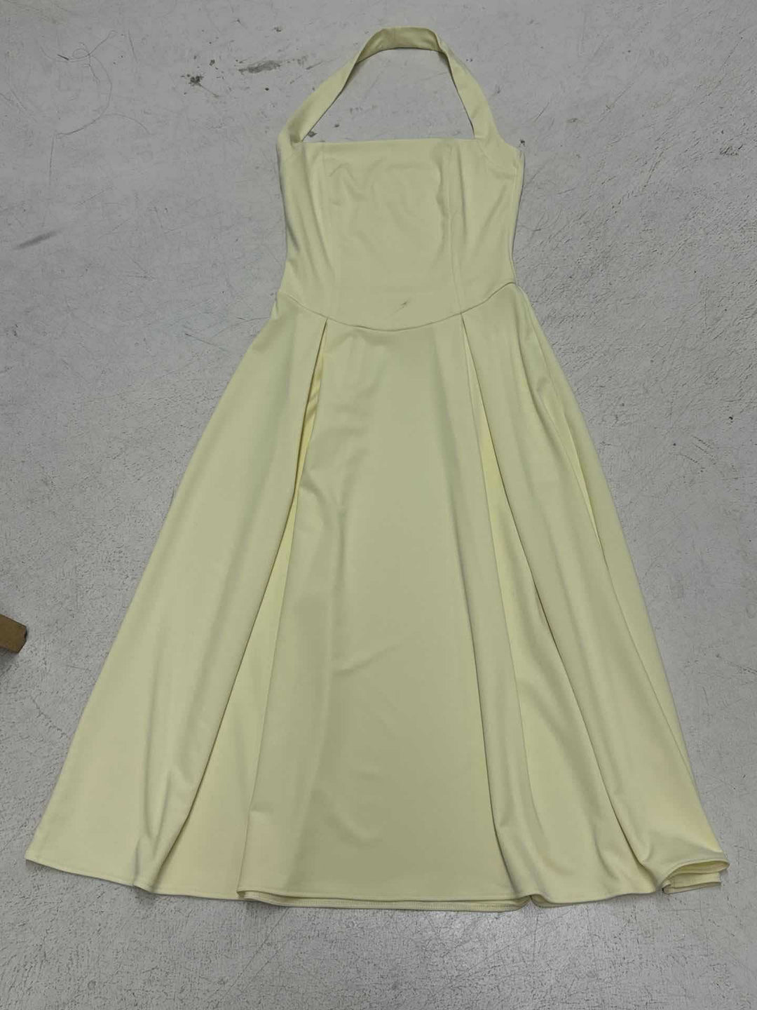 Damen elegantes A-Linien Kleid mit Spaghetti-Trägern und fließendem Saum Drune