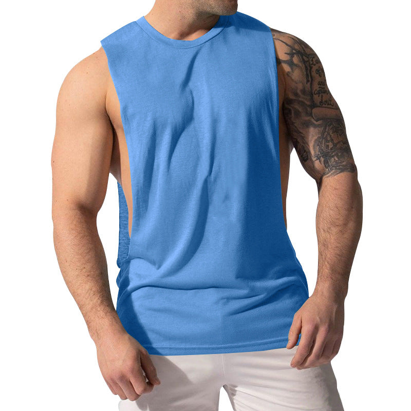 Herren nan Muskelshirt mit extra tiefen Armöffnungen und atmungsaktivem Baumwollmix Drune
