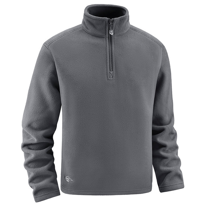 Herren Fleece-Pullover mit Troyer-Kragen und halbem Reißverschluss aus weichem Microfleece Drune