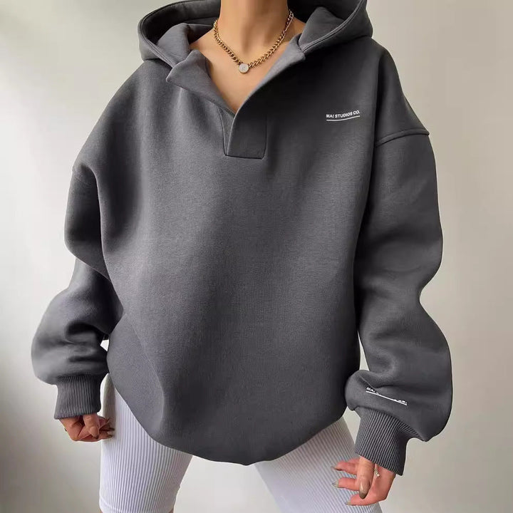 Damen Oversized Kapuzenpullover Drune