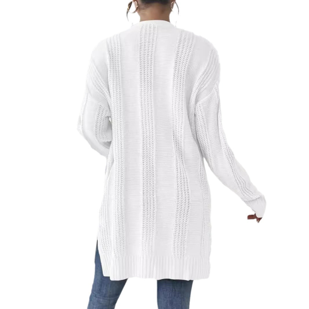 Damen Strickjacke mit offenem Design und praktischen Taschen Drune