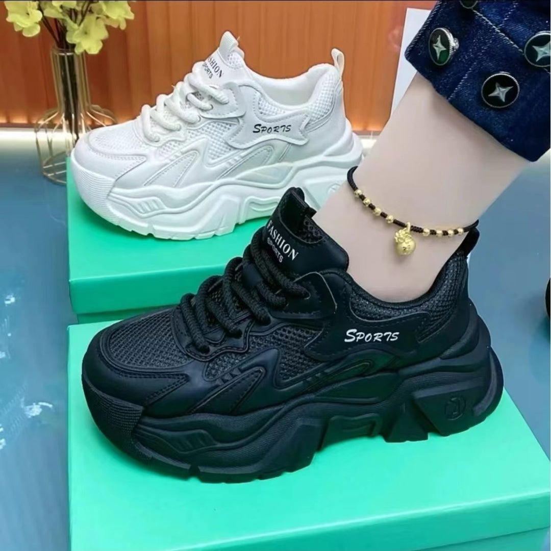 Damen Sportliche Chunky Sneakers mit atmungsaktiver Mesh-Oberfläche und innovativer Sohle Drune