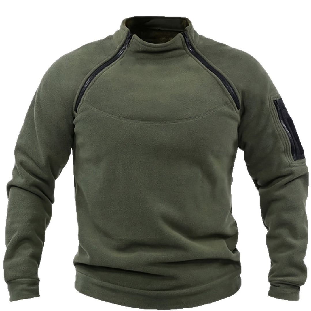 Herren Thermo-Fleecepullover mit Schulter-Reißverschlüssen & Ärmeltasche Drune
