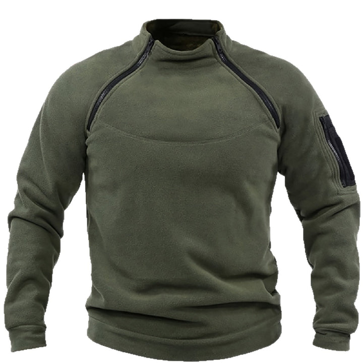 Herren Thermo-Fleecepullover mit Schulter-Reißverschlüssen & Ärmeltasche Drune