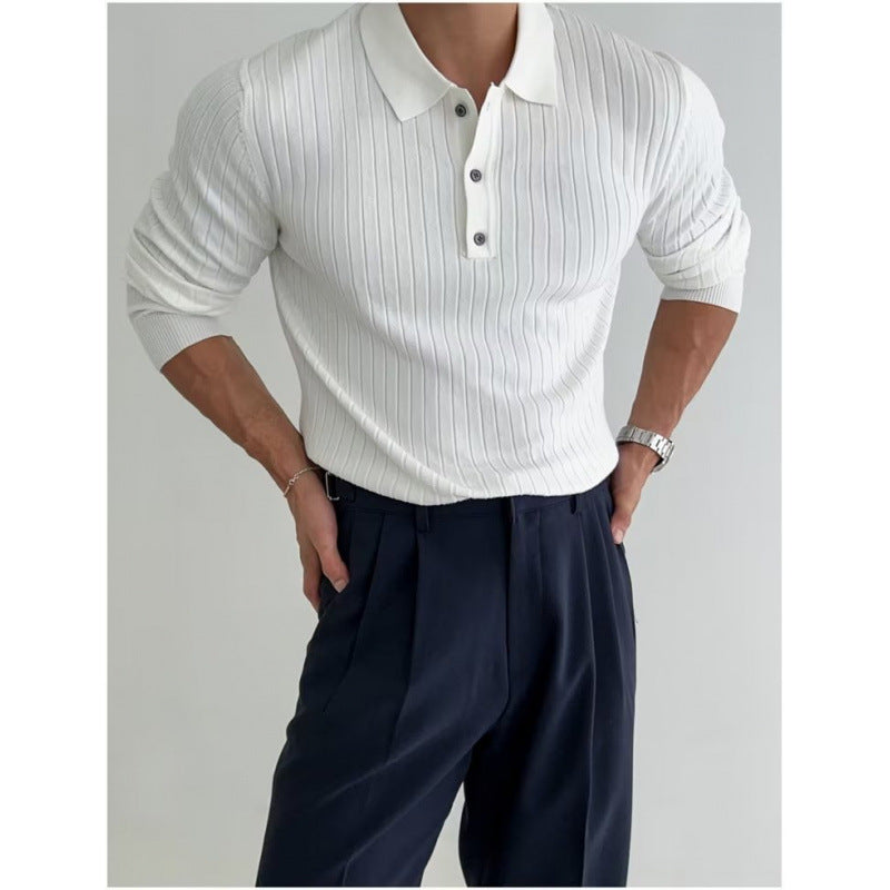 Herren Elegantes Feinstrick-Polohemd Drune
