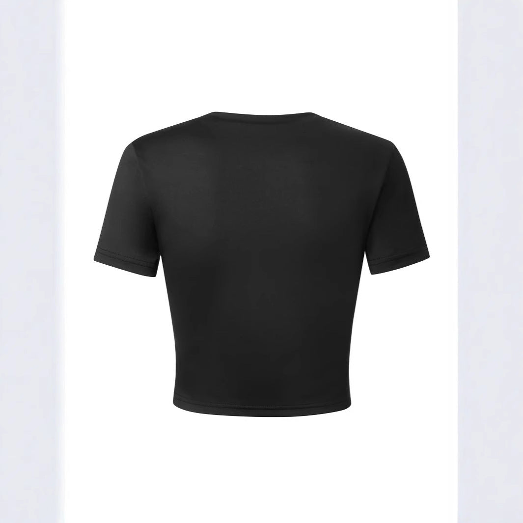 Damen Crop-Shirt mit inspirierendem Schriftzug Drune