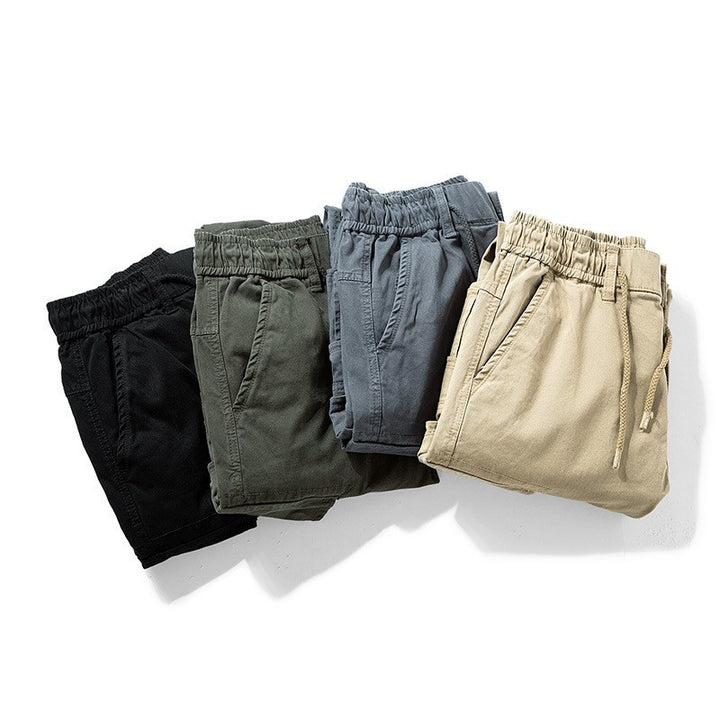 Herren Utility-Cargo-Jogger mit Elastikbund, Tunnelzug und Mehrfachtaschen Drune