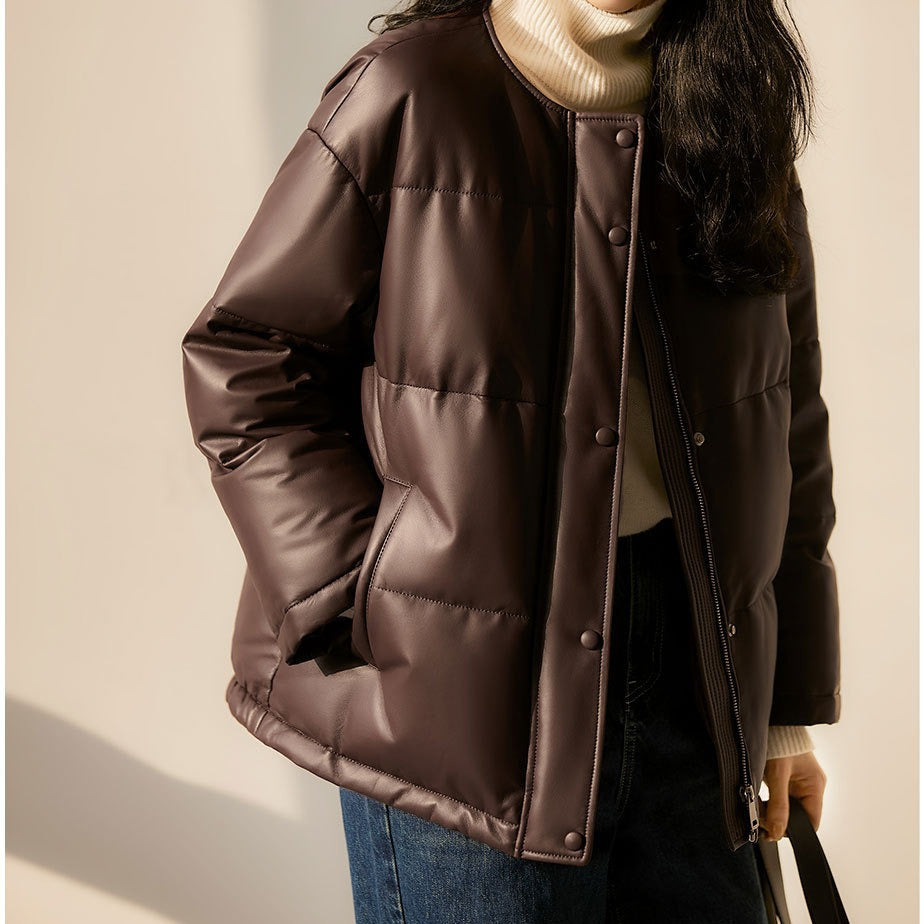 Damen Steppjacke mit hohem Kragen Drune