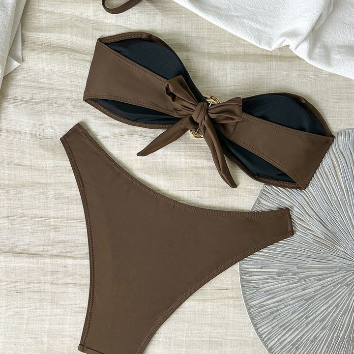 Damen Bandeau-Bikini Set mit verstellbaren Trägern Drune