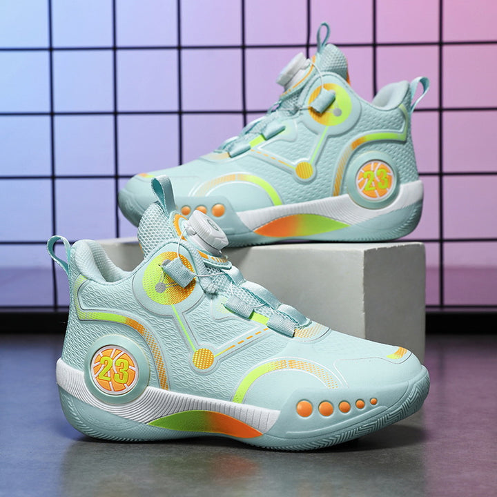 Unisex futuristische High‑Top Basketball‑Sneaker mit Drehverschlusssystem und gepolsterter Wabenzwischensohle Drune