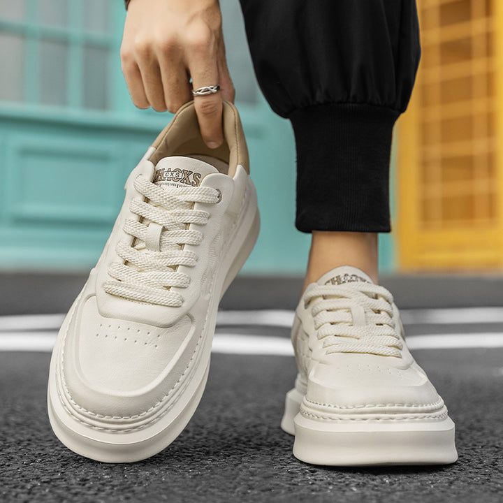 Unisex Voluminöse niedrige Sneaker mit geprägtem Schachbrettmuster und gepolstertem Fersenkragen Drune