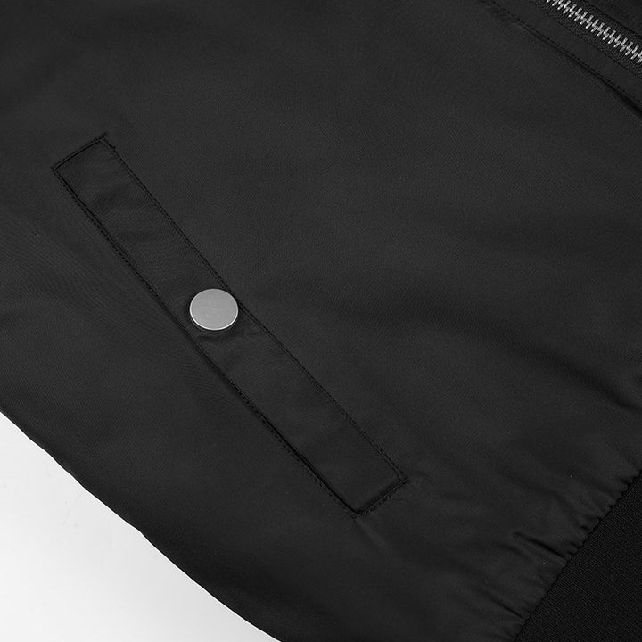 Herren Bomberjacke im Fliegerlook mit kontrastierender Innenfütterung, Ärmel‑Utilitytasche und elastischen Rippbündchen Drune
