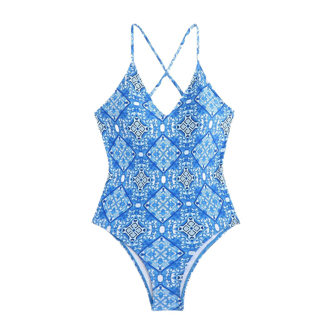 Damen Floral Einteiler Drune