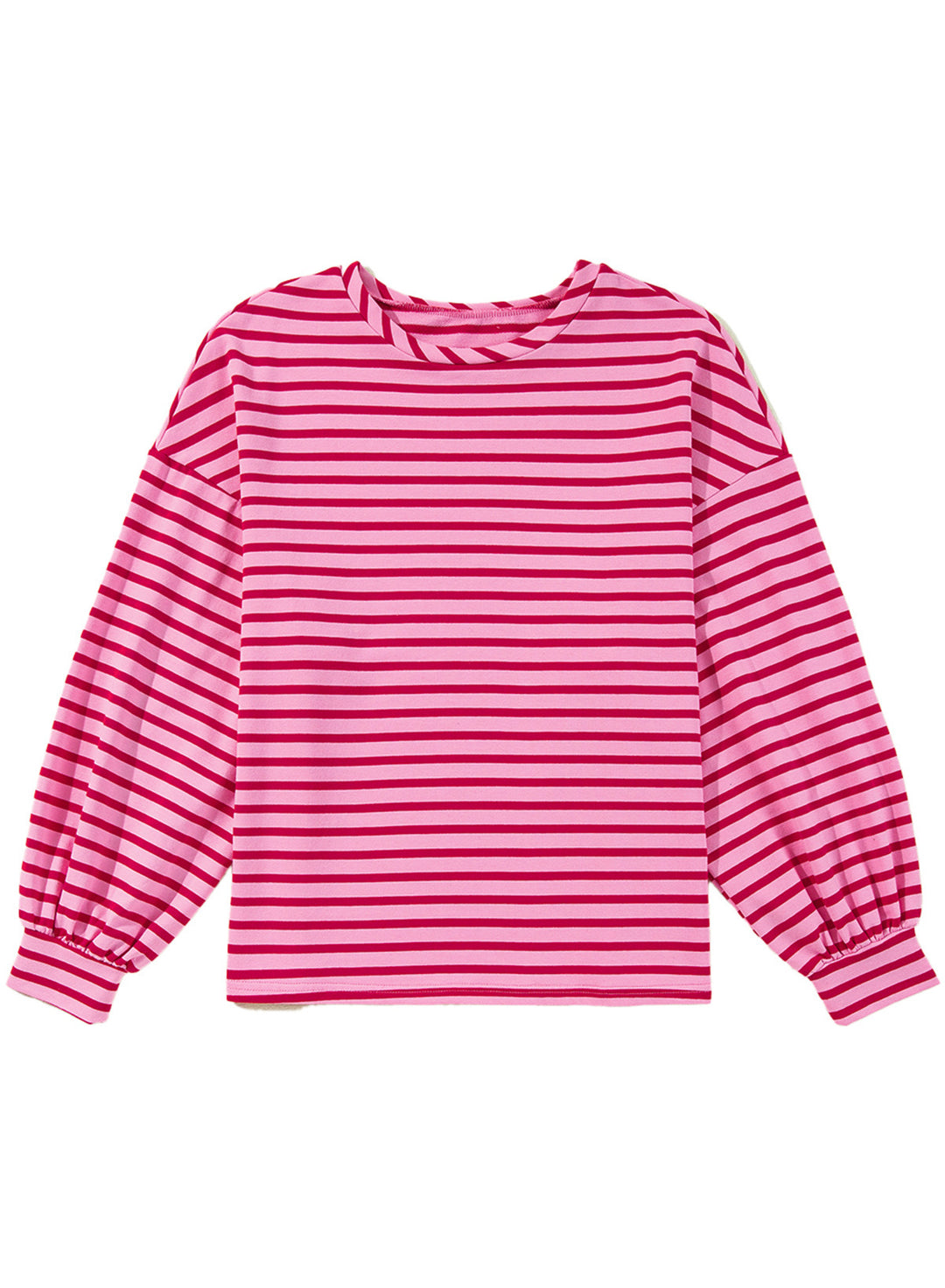 Damen lässiges Sweatshirt mit weit geschnittenen Ärmeln und modernen Streifen Drune